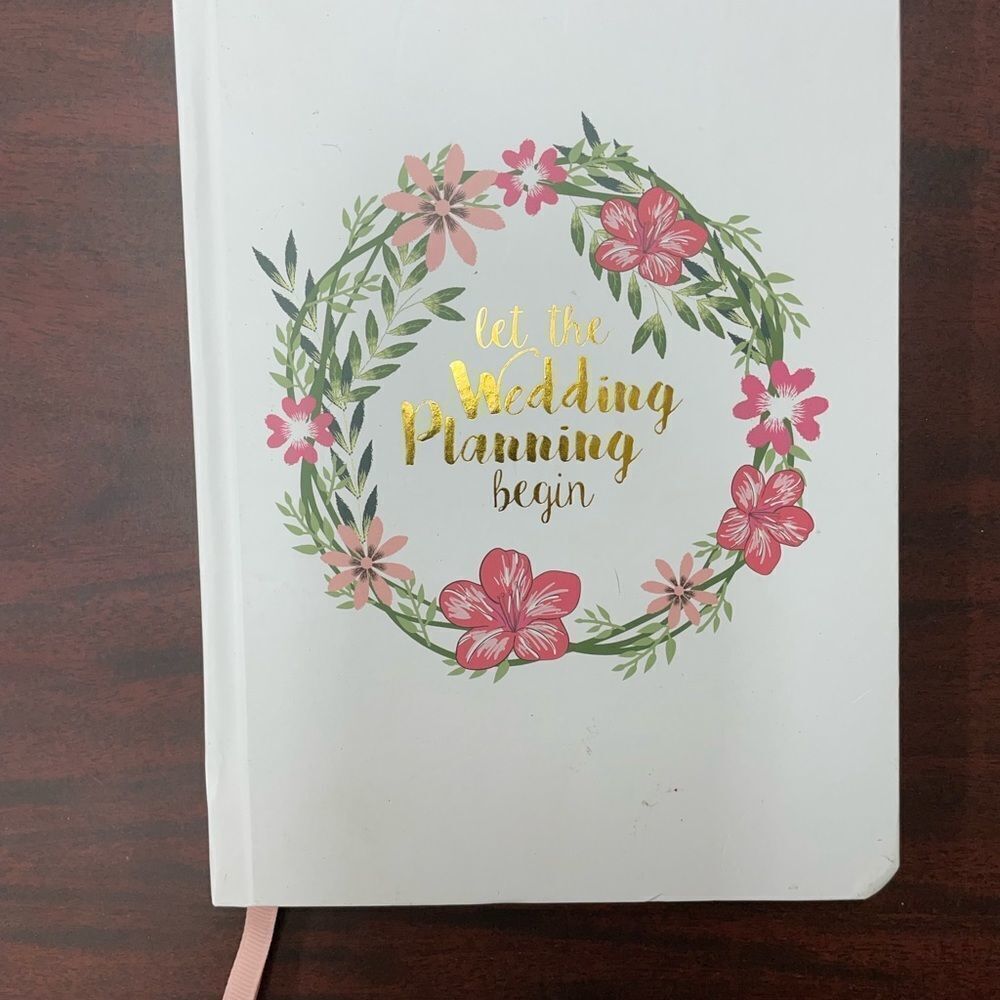 Charming Charlie White and Gold Office Notebook
